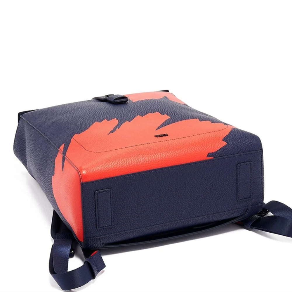 TUMI Georgica Mica Leather Backpack in Graphic Congo Print